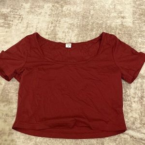 Cropped red t shirt size-medium